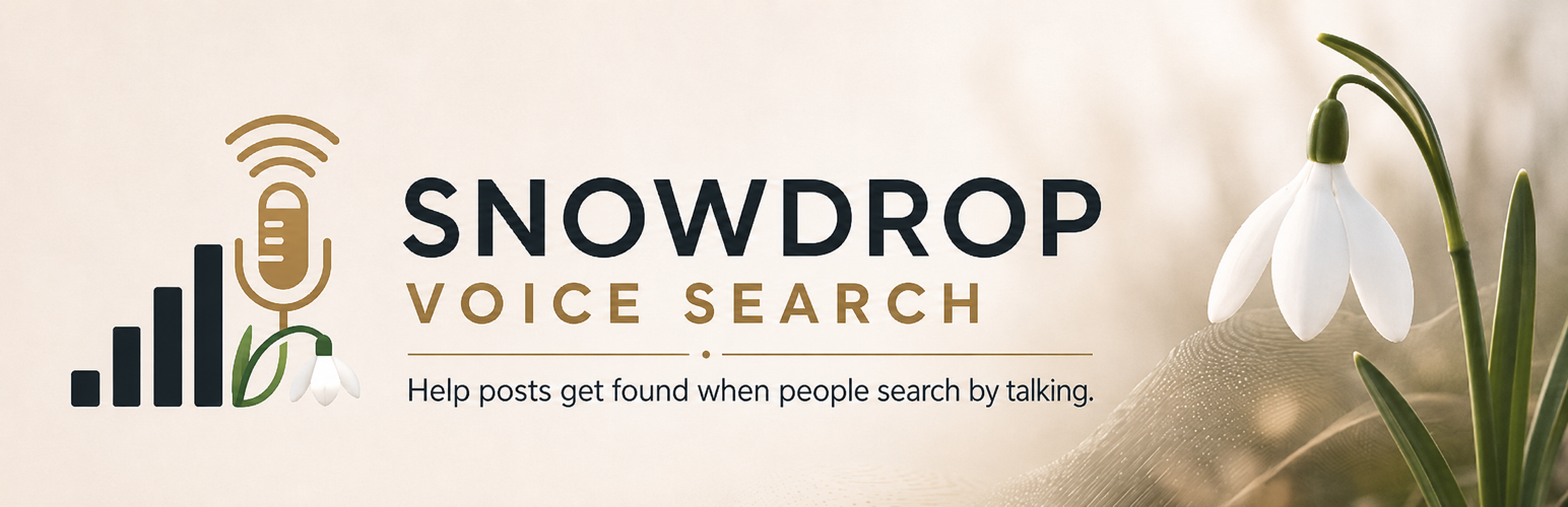 Snowdrop Voice Search WordPress plugin banner
