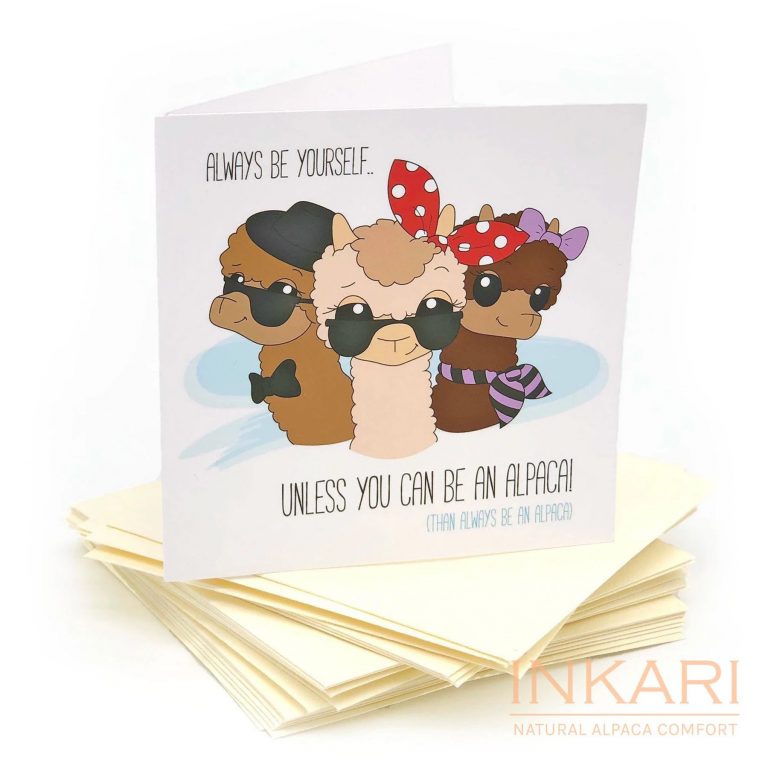 Inkari Alpaca Postcard, Always Be Yourself! - Product Image