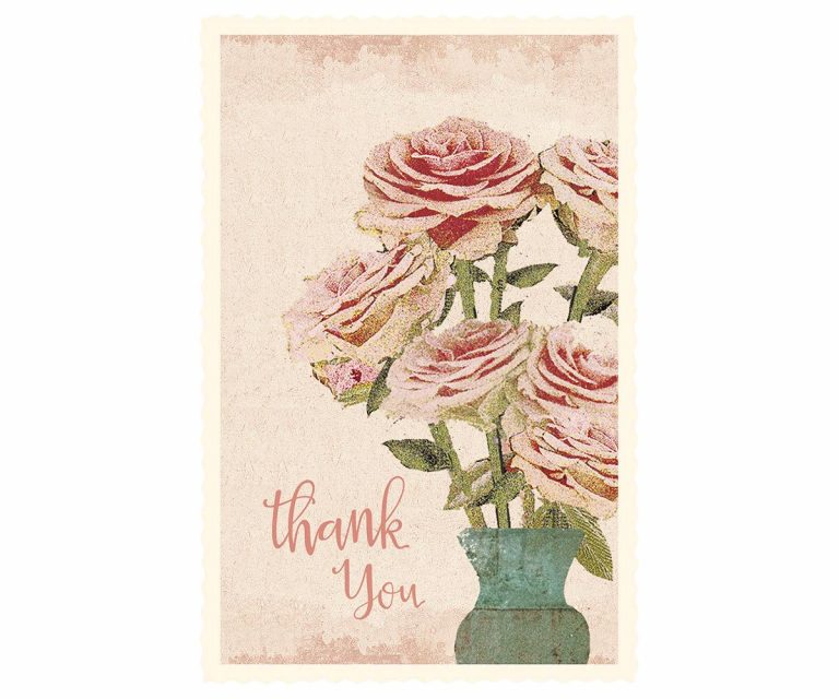 Maileg Flower Card, “Thank you”, Single