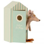 Maileg Beach Mice, Big Brother In A Cabine De Plage