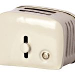 Maileg Miniature toaster with bread, Off white