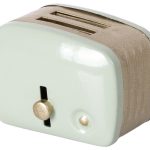 Maileg Miniature Toaster with Bread, Mint - Gallery Image
