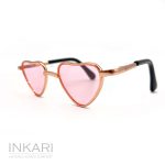 Алпака Inkari,Големи Очила за Алпака – Сърца – Dazzling Pink