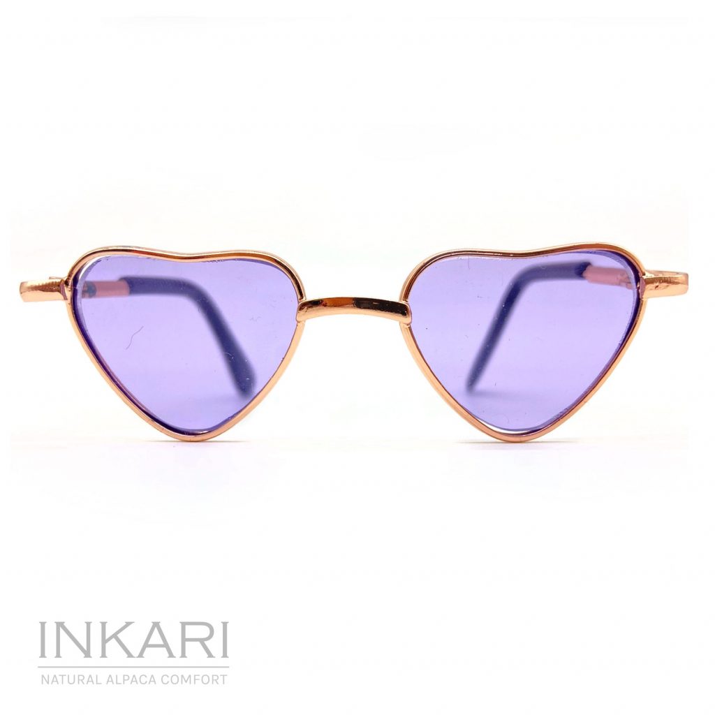 Алпака Inkari,Големи Очила за Алпака – Сърца – Stunning Violet