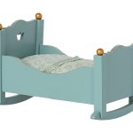 Maileg Cradle, Baby mouse, Blue