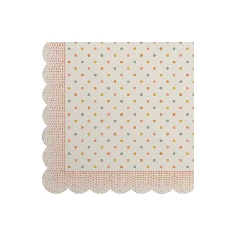 Maileg Paper Napkins, Rose Dots, Set of 16