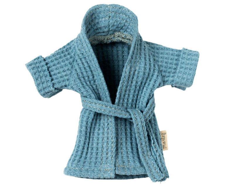 Maileg Bathrobe, Dad Mouse - Dusty Blue