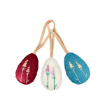 My Snowdrop Easter Ornament, Egg, Burgundy - Gallery Image