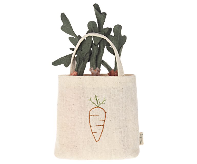 Maileg Carrots In Shopping Bag, Miniature