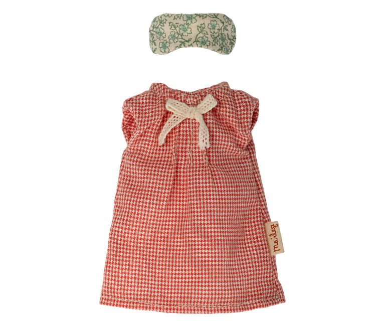 Maileg Nightgown, Mum Mouse - Light Grey
