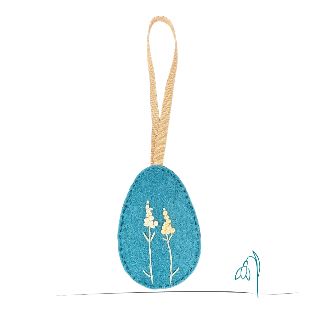My Snowdrop Easter Ornament, Egg, Pastel Green