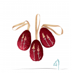 My Snowdrop Easter Ornament, Egg, Burgundy - Gallery Image