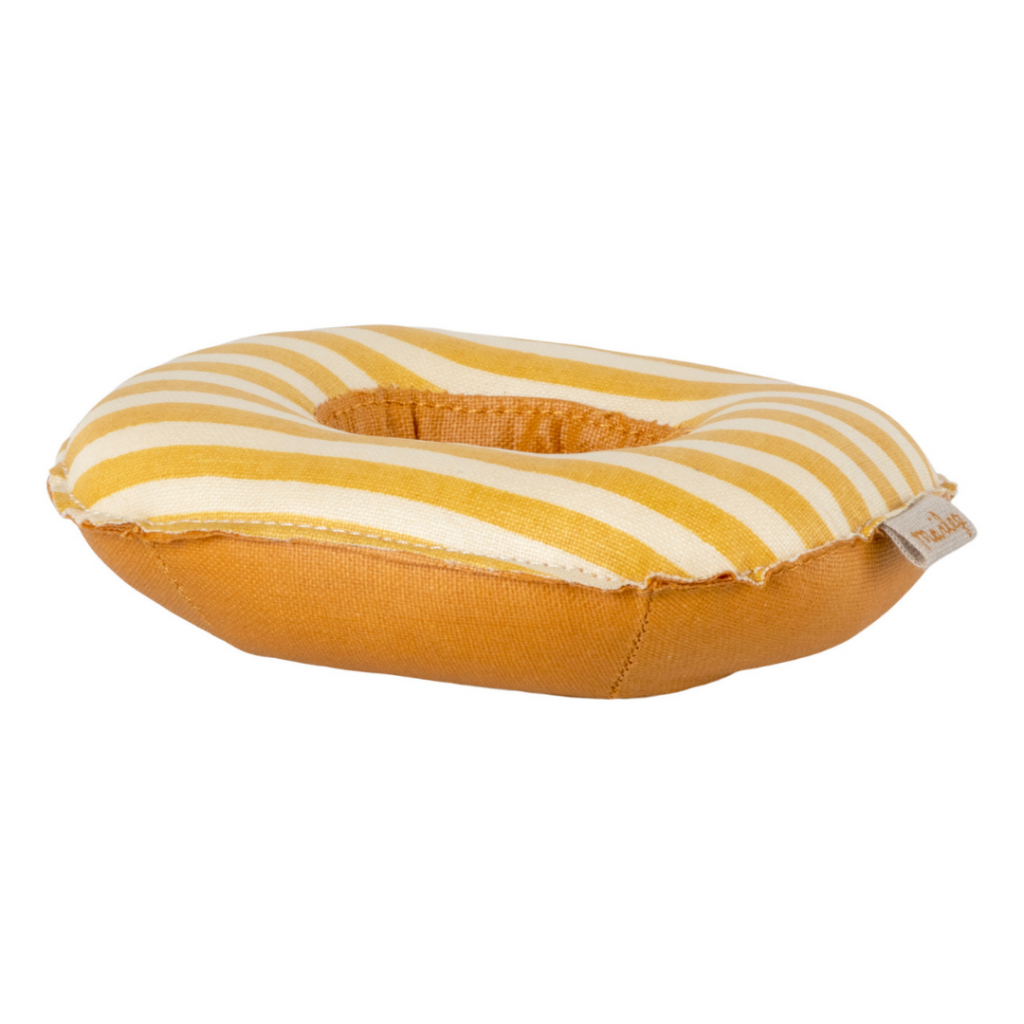 Maileg, Rubber boat, Small mouse – yellow stripe