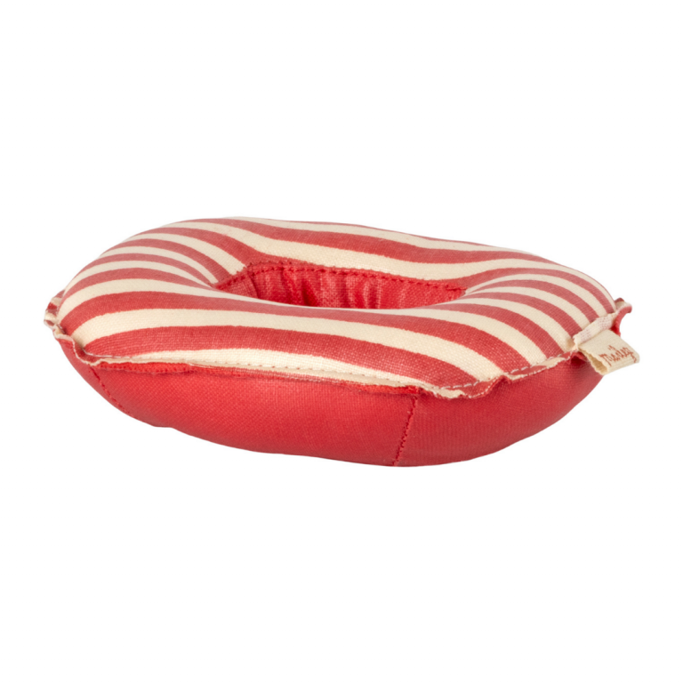 Maileg Rubber Boat, Small Mouse – Red Stripe