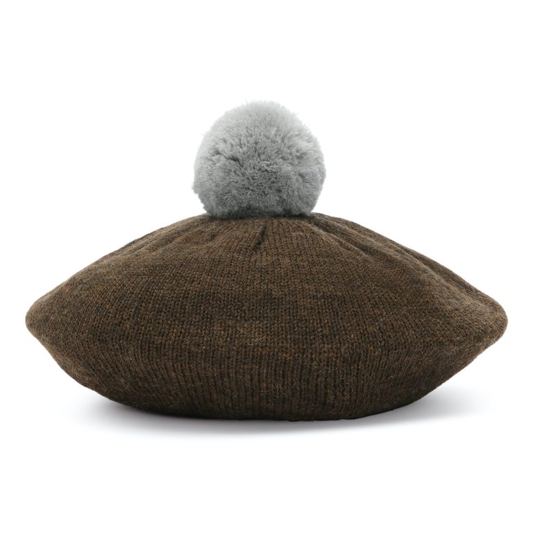 Beret, Merino Wool, Brown, Konges Sløjd