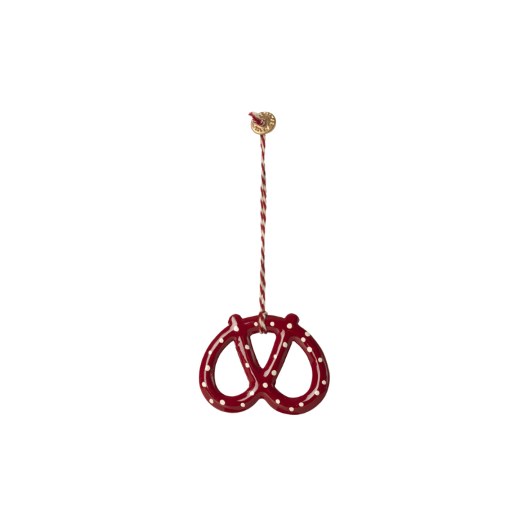 Maileg Metal Ornament, Pretzel Dots - Product Image