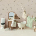 Maileg Sink dresser w. mirror, Mouse – Dark powder