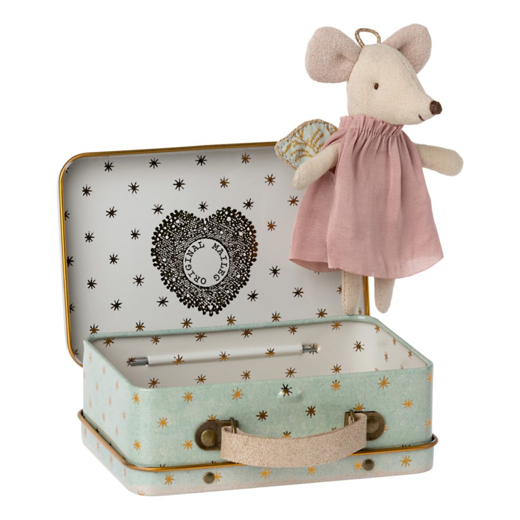 Maileg Angel Mouse In Suitcase
