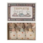 Maileg Triplets, Baby Мice In Matchbox