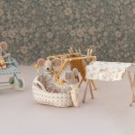 Maileg Nursery Table, Baby Mouse – Rose