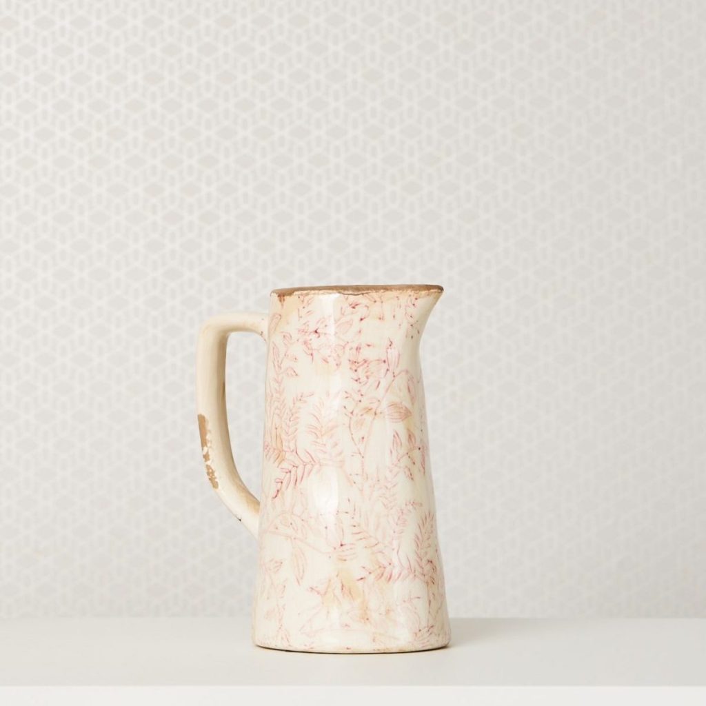 Ceramic Pitcher, Antique Leaf