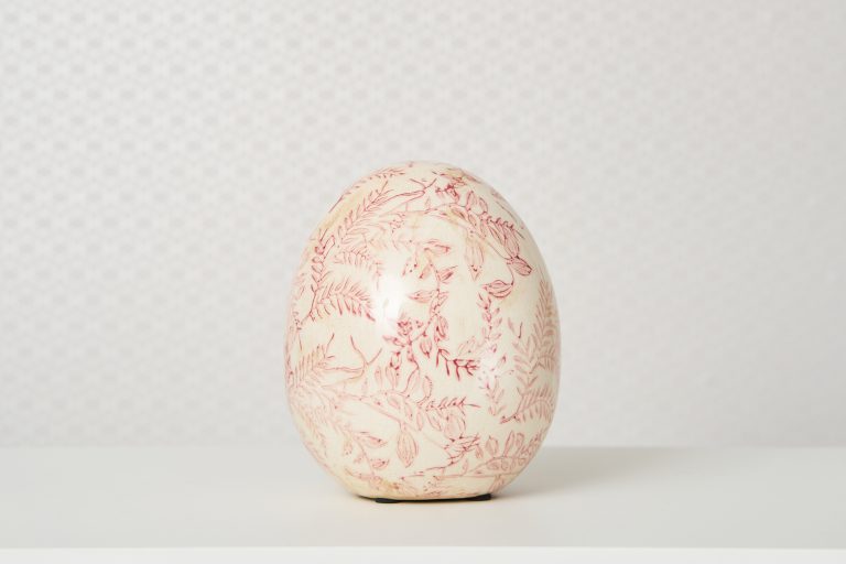Ceramic Figurine, Antique Leaf, 14 × 16 cm