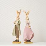 Mr & Mrs Rabbit Figurines, Velvet - Main Image