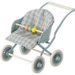 Maileg Stroller, Baby mice – Mint