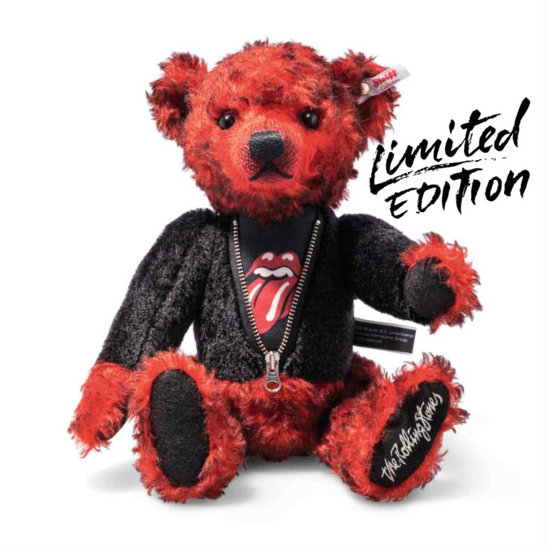 Steiff Rocks! The Rolling Stones Teddy Maci, 35 cm, Fekete