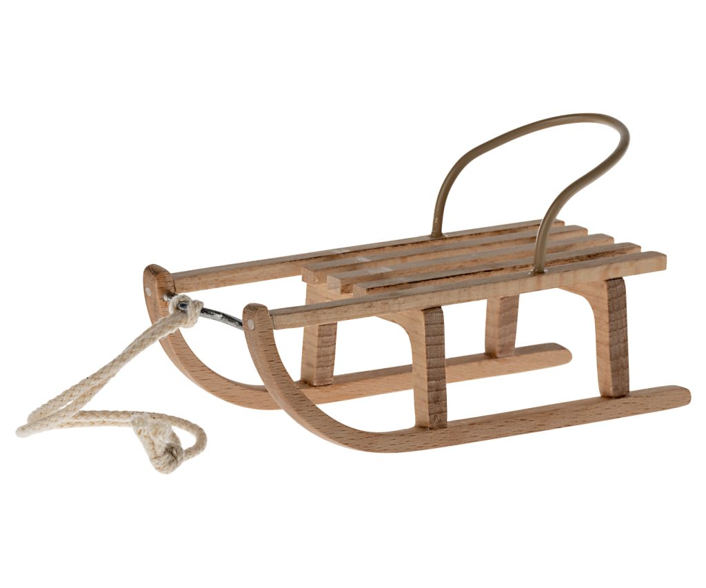 Maileg Wooden Sled, Mouse