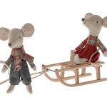Maileg Wooden Sled, Mouse