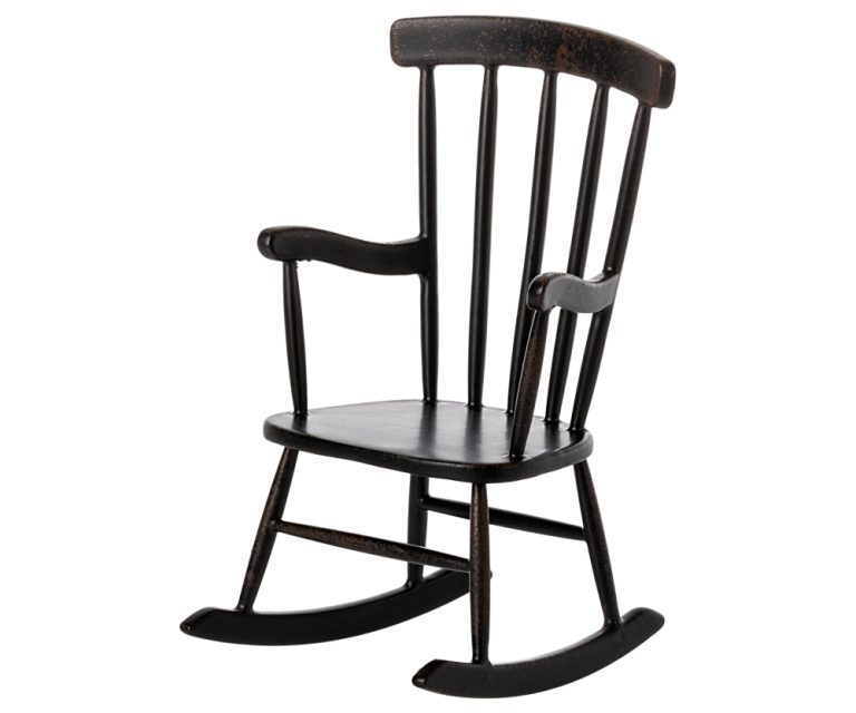 Maileg Rocking Chair, Mouse - Anthracite
