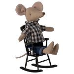 Maileg Rocking chair, Mouse – Anthracite