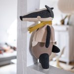 Cuddly Toy Badger Lou, Ava & Yves - Main Image