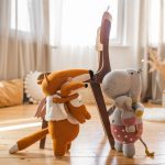 Cuddly toy fox “Hanni” with baby, Ava & Yves