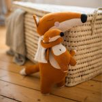 Cuddly toy fox “Hanni” with baby, Ava & Yves