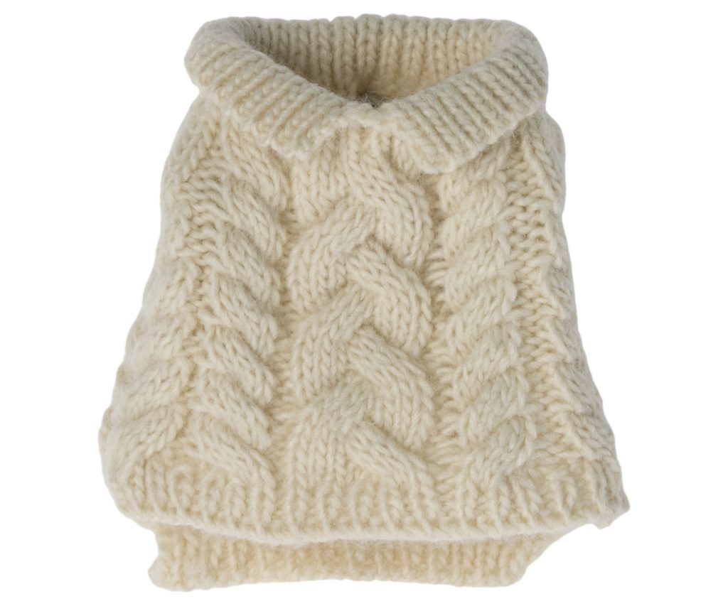 Maileg Puppy supply, Sweater – Off white