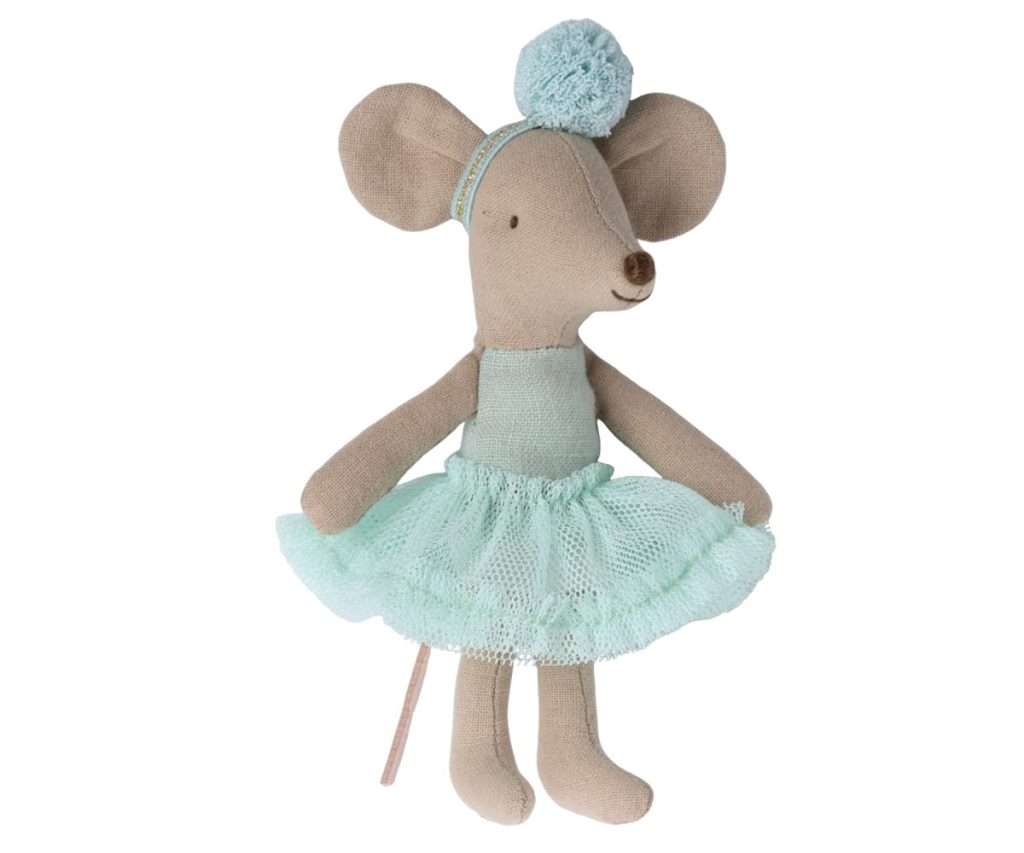 Maileg Ballerina Mouse, Little Sister - Light Mint