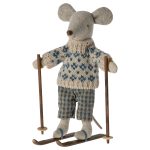 Maileg Winter mouse with ski set, Dad