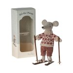 Maileg Winter mouse with ski set, Mum