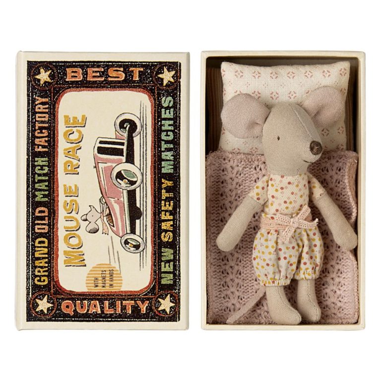 Maileg Little Sister Mouse in Matchbox