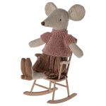 Maileg Rocking chair, Mouse – Dark powder
