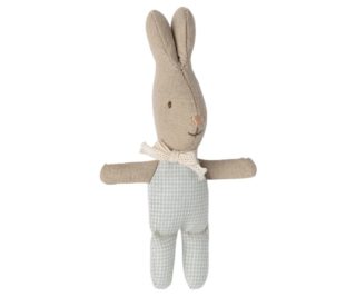 Maileg Rabbit, My - Light Blue Check