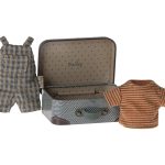 Maileg Overalls and shirt in suitcase, Big brother mouse