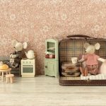 Maileg Knitted blouse and skirt in suitcase, Grandma mouse