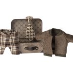 Maileg Jacket, pants and tie in suitcase, Grandpa  mouse