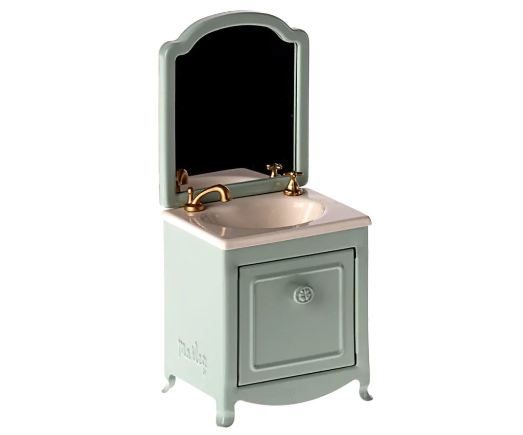 Maileg Sink dresser, Mouse – Mint