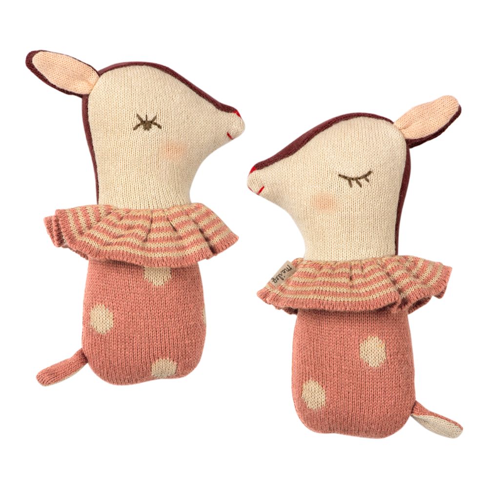 Maileg Bambi Rattle - Rose