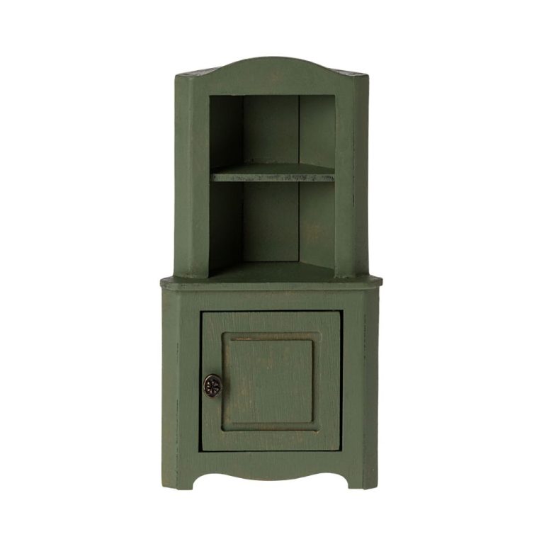 Maileg Corner Cabinet, Mouse - Dark Green