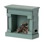 Maileg Fireplace, Mouse – Blue
